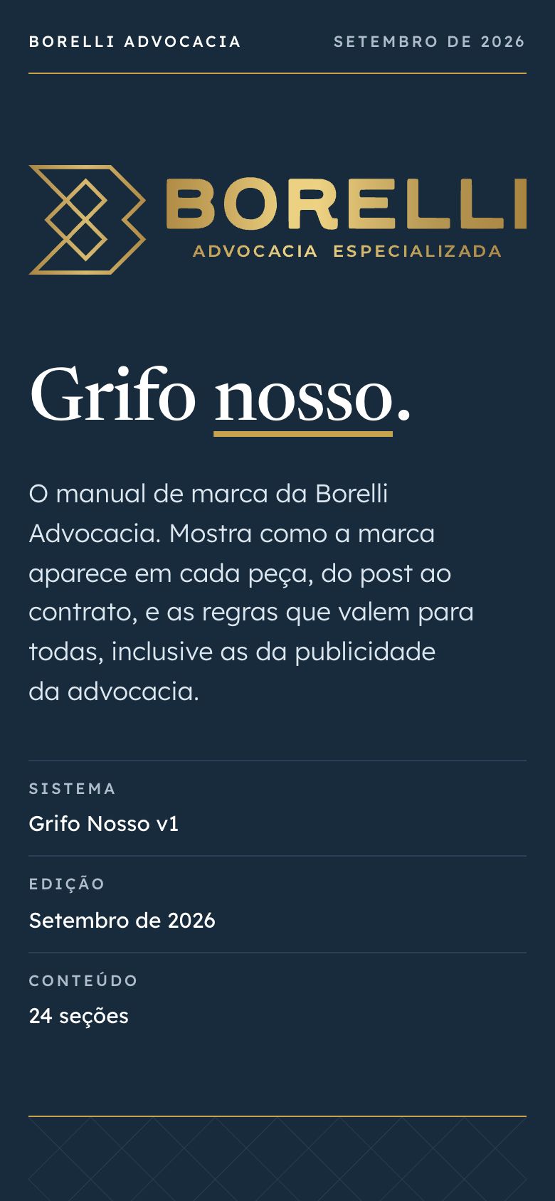 A mesma capa num celular de 390 pixels