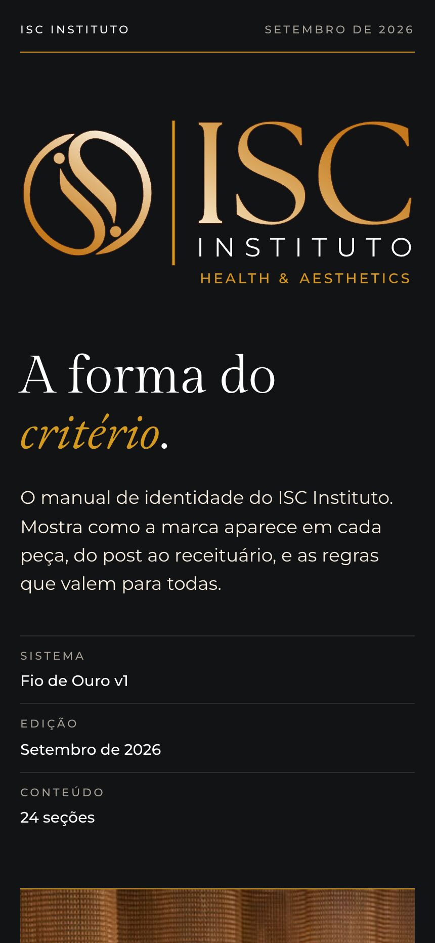 A mesma capa num celular de 430 pixels, já mostrando o começo da foto